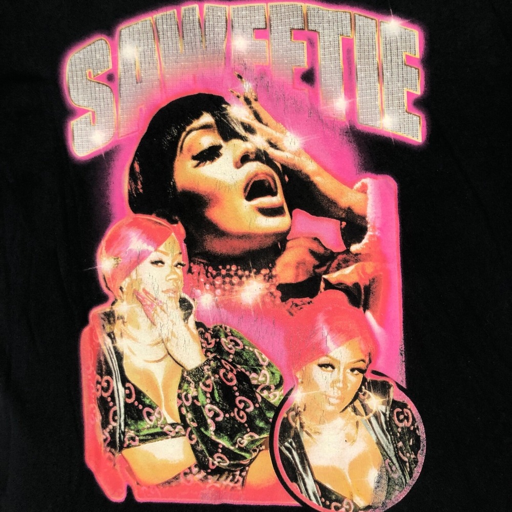 Saweetie Graphic T-Shirt Black Hip Hop‎ Rap Music Tee Men's Size X-Large